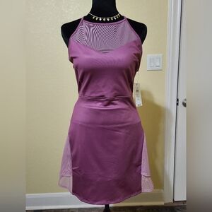 NWT Women's Purple Slip Workout/golf Dress & Shorts KSwiss Size Small